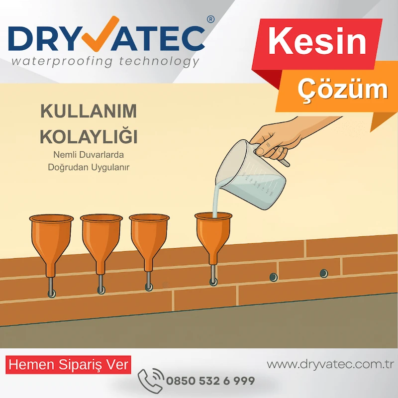 Duvar kesit şeması - DampStop enjeksiyon noktaları